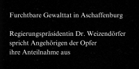 Anteilnahme Regierungspräsidentin Messerangriff Aschaffenburg